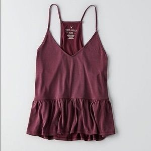 Plum Peplum Tank